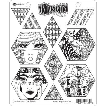 Ranger Ink - Stempelset "quiltalicious" Dylusions Cling Stamp 